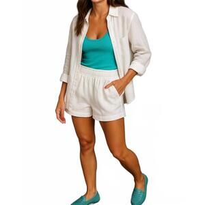 NEW SHANNALEE dress me up linen short in white